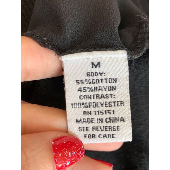 Jaye.e black long sleeves casual top size M - Picture 4 of 8